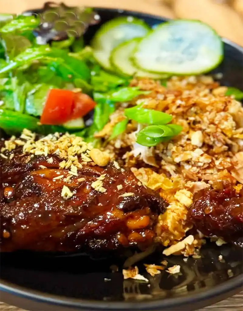 Ketootjes Kip Ketjap met Keto Nasi